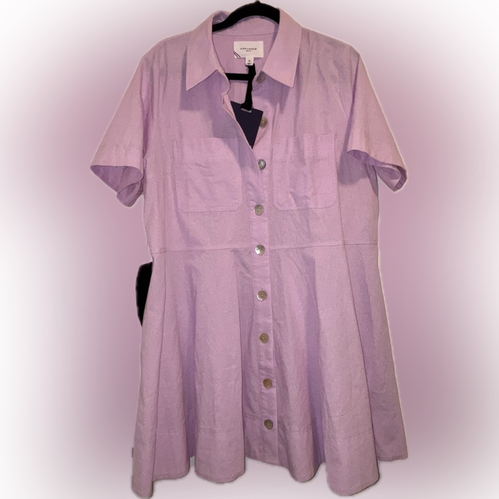 TUCKERNUCK Pomander Place Lilac Meryl Shirt Dress NWT Size X-Large